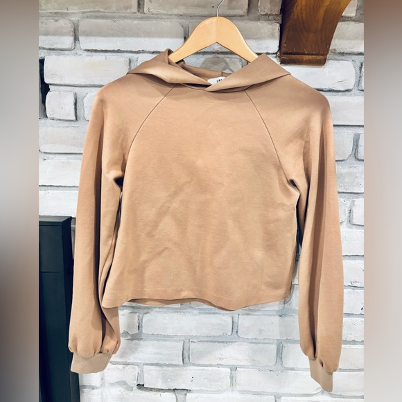 LPA Revolve Camel Tan Cropped Hoodie Sweatshirt XS - Picture 3 of 8